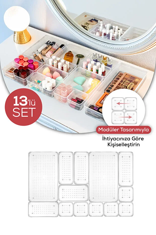 Evlinya 13-Piece In-Cabinet Drawer Organizer - In-Drawer Organizer - Spoon Holder