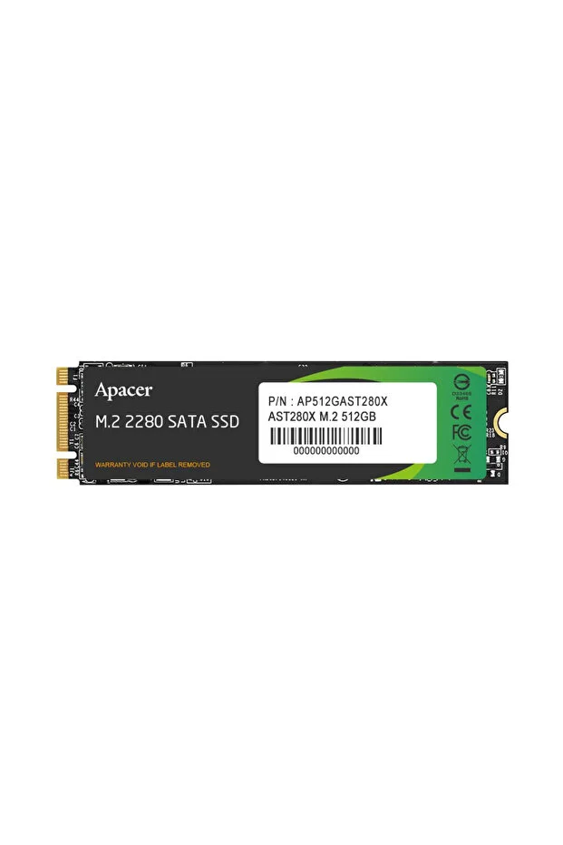 Apacer Ast280X 512Gb 520/500Mb/S M.2 Sata Iii Ssd Disk (Ap512Gast280X-1)