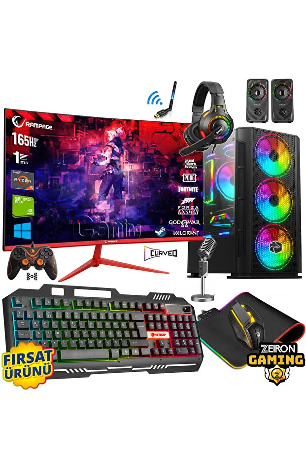 Zeiron Prime X60 Ryzen 5 5500 16GB 3200MHz RAM 256GB NVMe M.2 + 1TB HDD RTX 3050 24" 165Hz Gaming Laptop