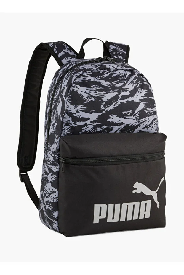 Puma Logo Print School Backpack with Adjustable Straps and Zip Closure - W 31 x H 44 x D 15 cm