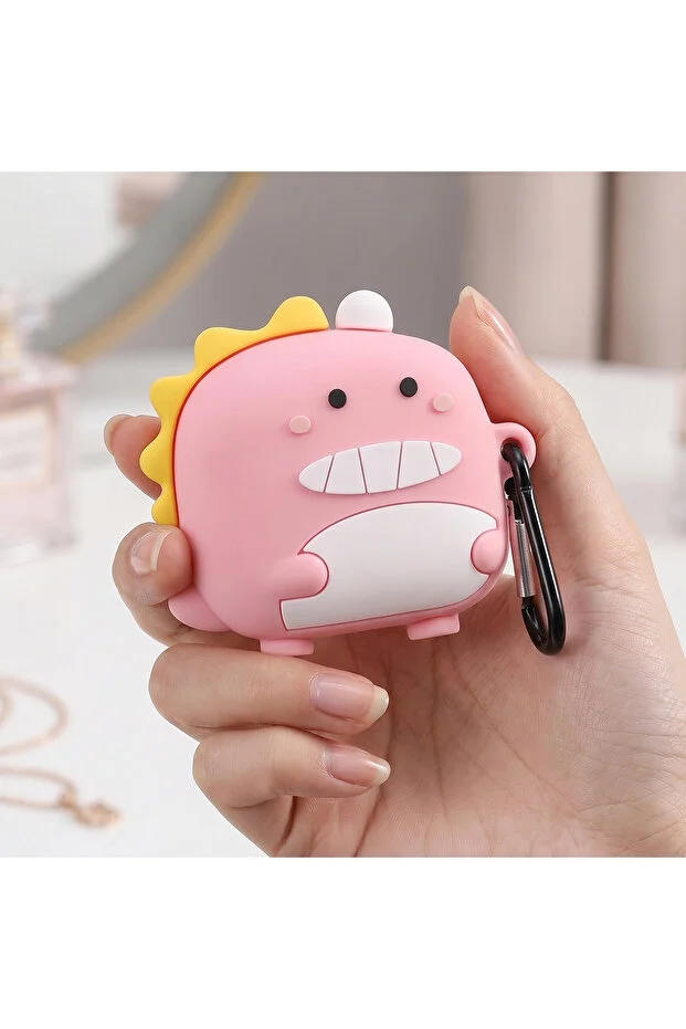 Samsung Caseonn Galaxy Buds 4 Case with Character Figures Dinosaur Pink