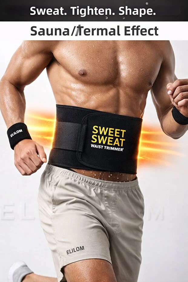 elilom Thermal Sauna Waist Belt Corset –, Waist and Belly Melting, Sweat-Absorbing and Firming, Men Women