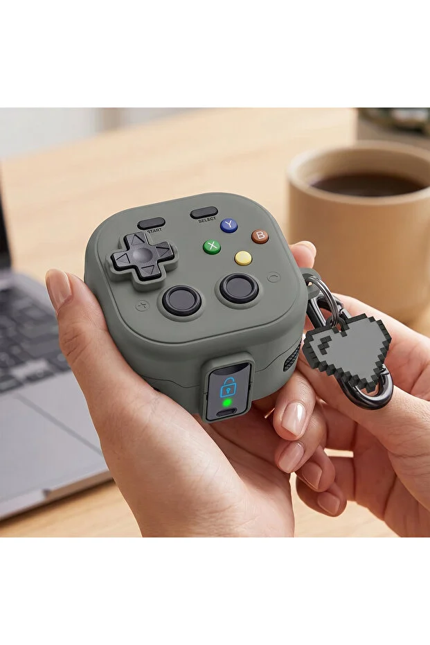Samsung Caseonn Galaxy Buds 4 Pro Case Gamepad Design Lockable Cover Gray