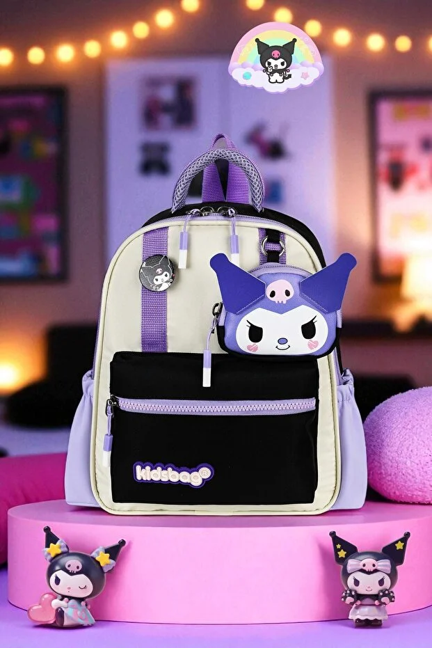Shopiolog Kindergarten Nursery Daily Use Children's Backpack Waterproof with Water Bottle Holder 2 Compartments Preschool