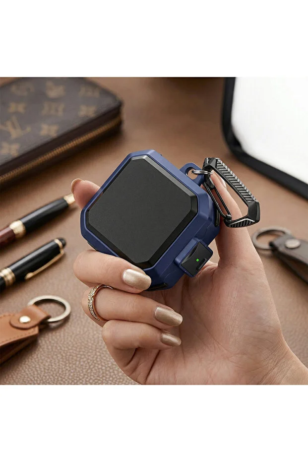 Samsung Caseonn Galaxy Buds 4 Pro Case with Security Lock Military Tank Navy Blue