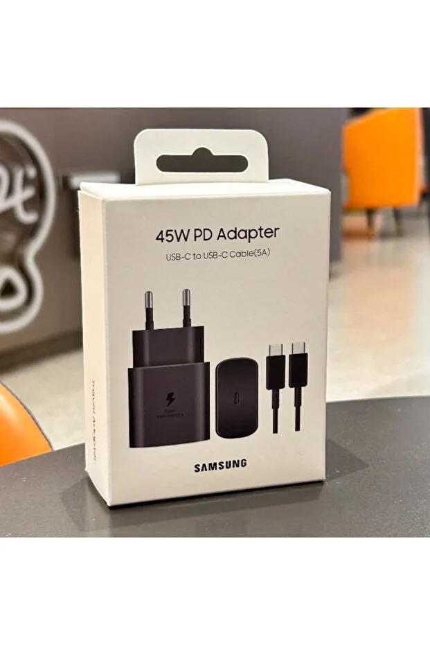 Samsung EU Black 1M Cable 45W PD Charger Super Fast Charging For S25 Ultra Plus FE S24 S23 S22 A56
