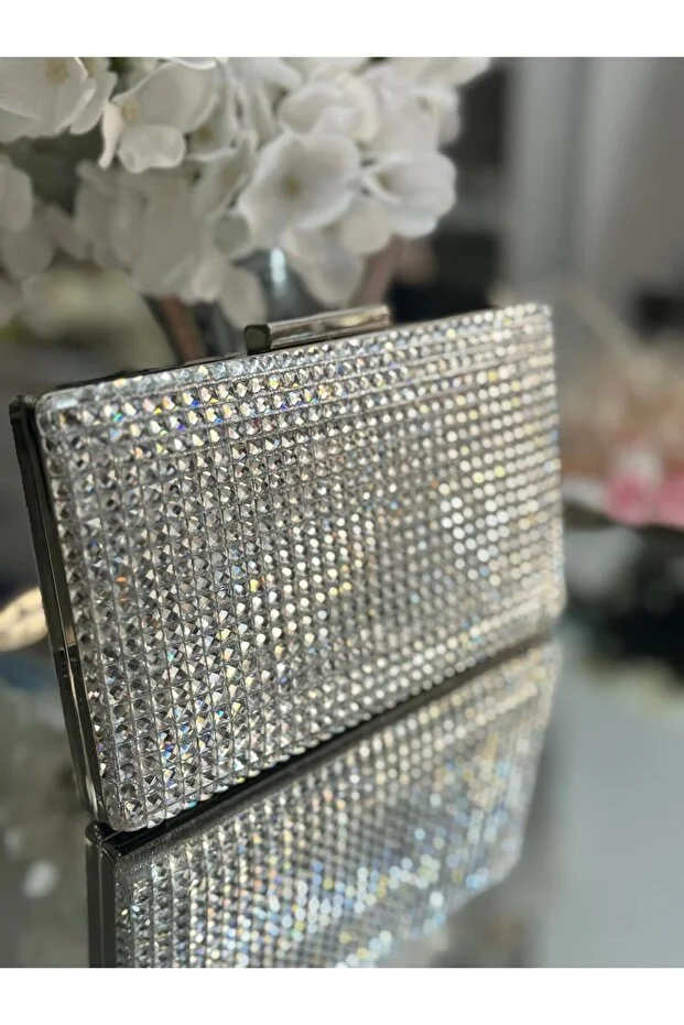 Blacktavern Evening Dress Square Jewelled Bag Hand