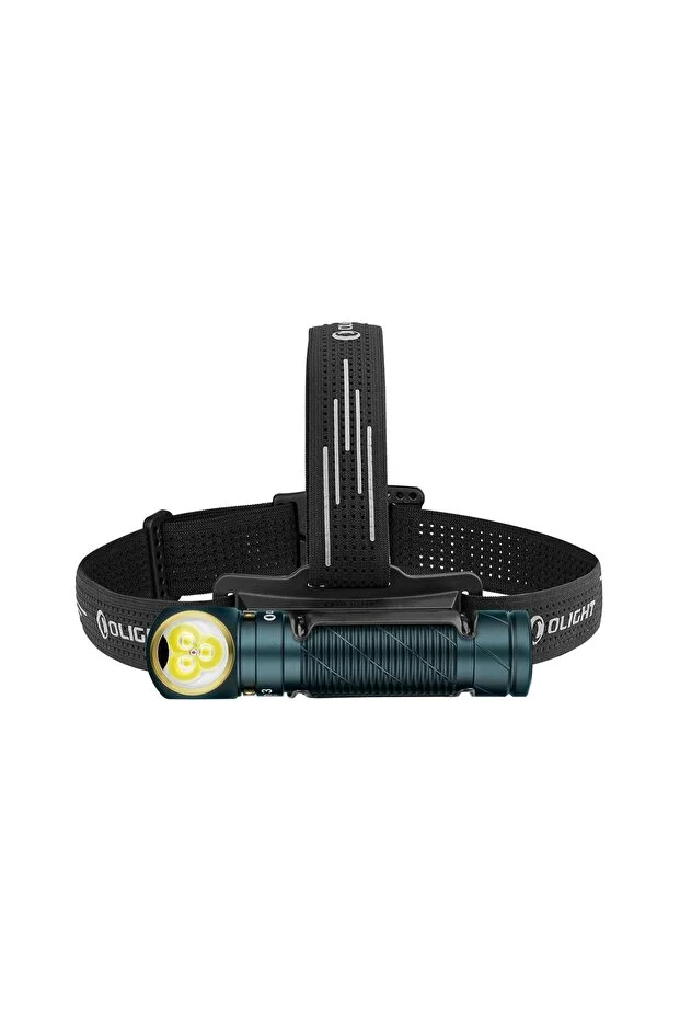 Perun 3 (Dream Blue), 3000 Lumens Rechargeable Headlamp, 160m Beam, 5000mAh LED Flashlight, White and Red Light for Camping, Fishing, Household