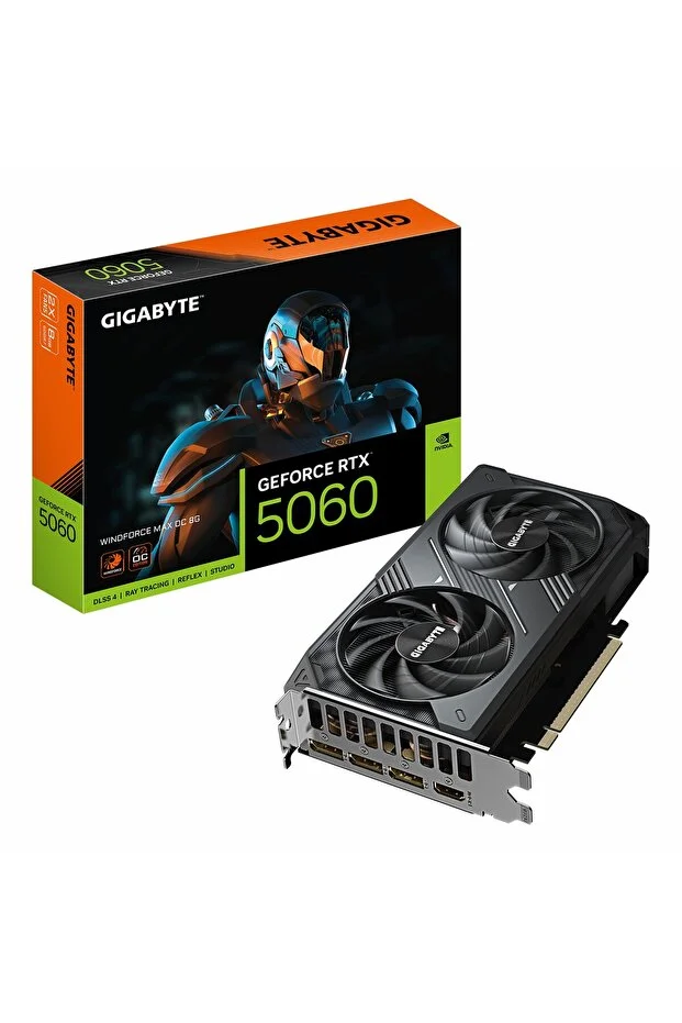 Gigabyte Windforce Max Geforce Rtx 5060 Oc 8Gb Gddr7 128Bit Hdmi/Dp Graphics Card