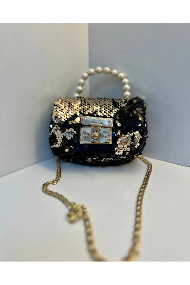 Millacom Sequined and Stylishly Decorated Children's Sweater Bag Si Shoulder Bag Wedding Feast Bag Si