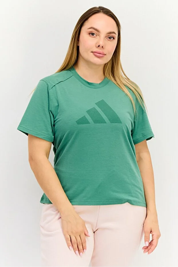 adidas Women Sportswear Fit Short Sleeve Training Top, Green