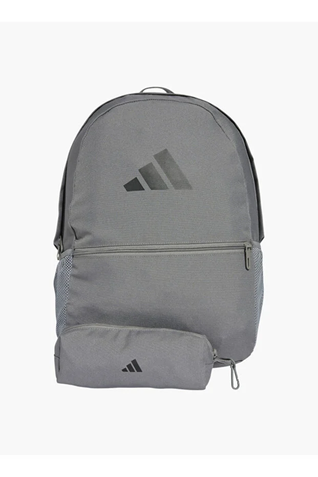 adidas Logo Print School Backpack with Zip Closure and Pencil Pouch - W 31 x H 44 x D 15 cm